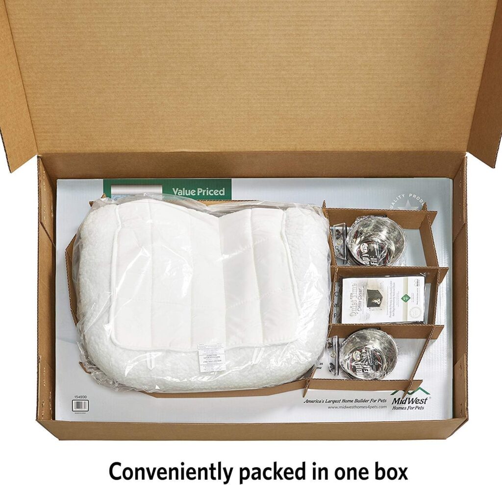 iCrate Dog Crate Starter Kit 42-Inch Ideal for Large Dog Breeds (weighing 71 - 90 Pounds) Includes Crate With Cover, Pet Bed, 2 Dog Bowls iCrate Dog Crate Starter Kit 42-Inch Ideal for Large Dog Breeds (weighing 71 - 90 Pounds) Includes Crate With Cover, Pet Bed, 2 Dog Bowls