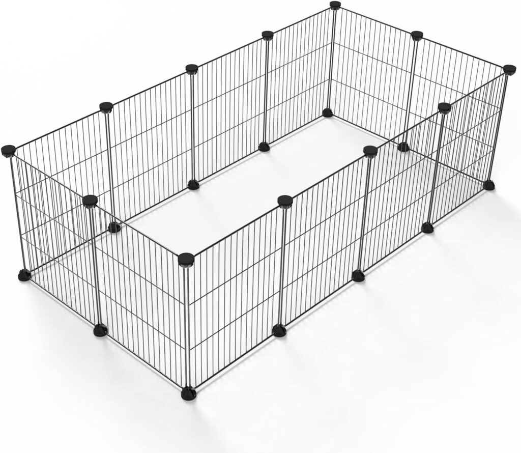 LURIVA DIY Small Animal Pet Playpen, Guinea Pig Cages, Rabbit Playpen, Dog/ Puppy Playpen, Indoor Portable Metal Wire Yard Fence, 15 X 12 Inch, 12 Panels, Black LURIVA DIY Small Animal Pet Playpen, Guinea Pig Cages, Rabbit Playpen, Dog/ Puppy Playpen, Indoor Portable Metal Wire Yard Fence, 15 X 12 Inch, 12 Panels, Black