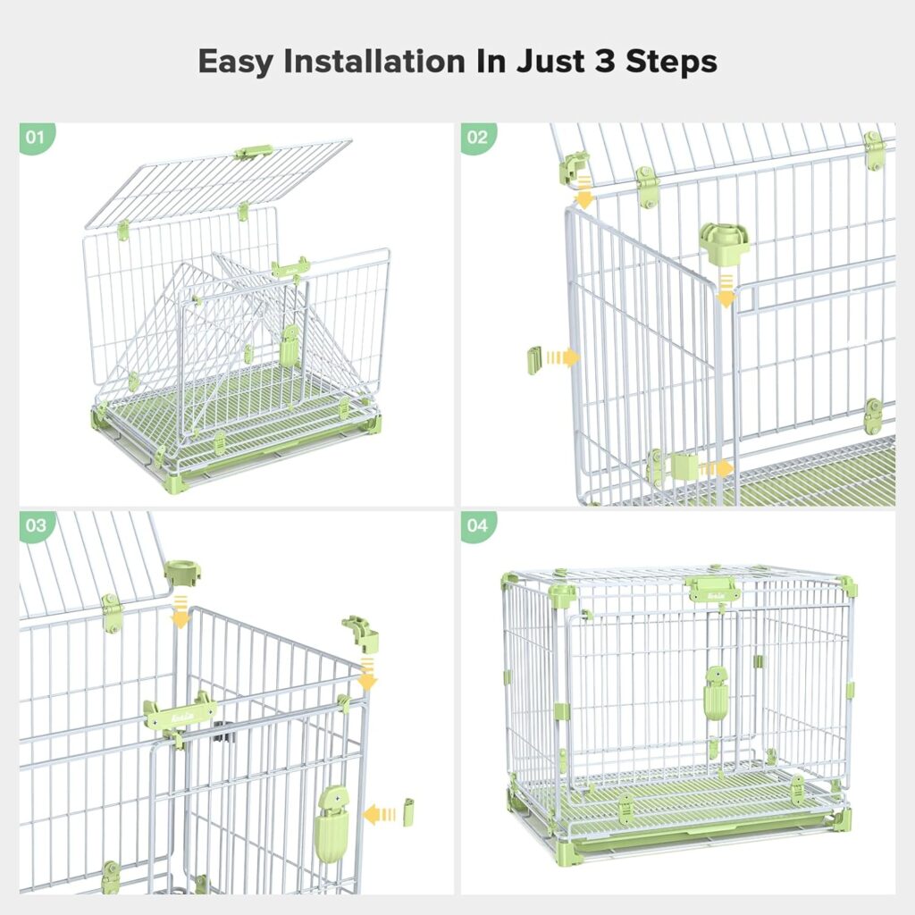 24 Dog Crate for Small Dog, Portable Kennel Indoor Dog Crate (5-30lbs), Double-Door, Collapsible Metal Wire Puppy Crate, Includes Divider PanelTray, Foldable Travel Dog Crate for Small PetsAnimals 24 Dog Crate for Small Dog, Portable Kennel Indoor Dog Crate (5-30lbs), Double-Door, Collapsible Metal Wire Puppy Crate, Includes Divider PanelTray, Foldable Travel Dog Crate for Small PetsAnimals