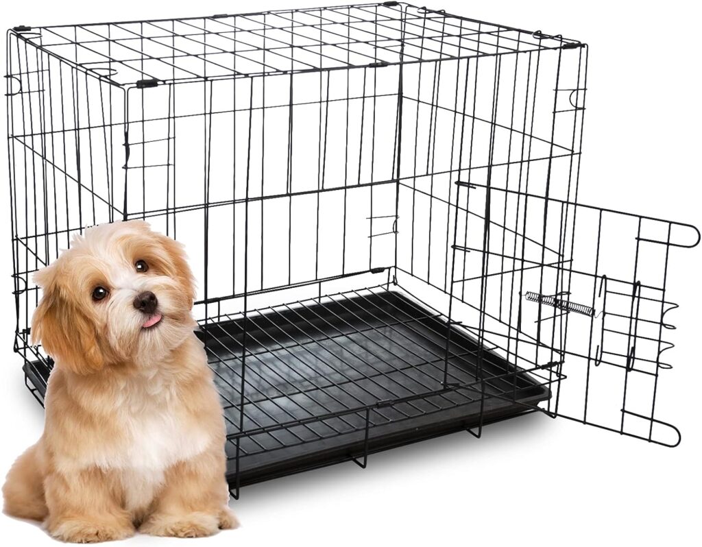 Daorfaa Dog Crate Cage, Collapsible Home for Cat Ferret and Small Animals (Weight up to 8 pounds) 20L x 14W x 17H Inches, Black Daorfaa Dog Crate Cage, Collapsible Home for Cat Ferret and Small Animals (Weight up to 8 pounds) 20L x 14W x 17H Inches, Black